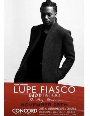lupe fiasco concord hall 2015 boy illinois badd tattoo chicago